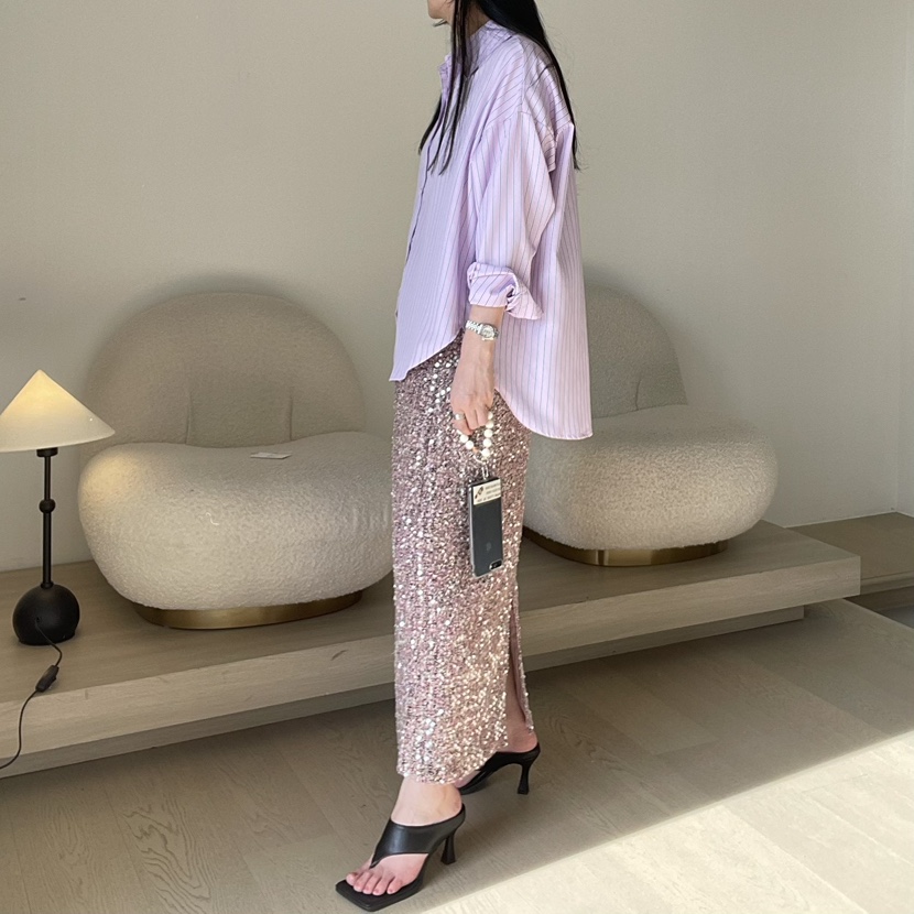 ALLVIBE韓國直郵㊣女裝新款職業25春夏時尚人氣熱賣推薦長裙ALLVIBE長裙