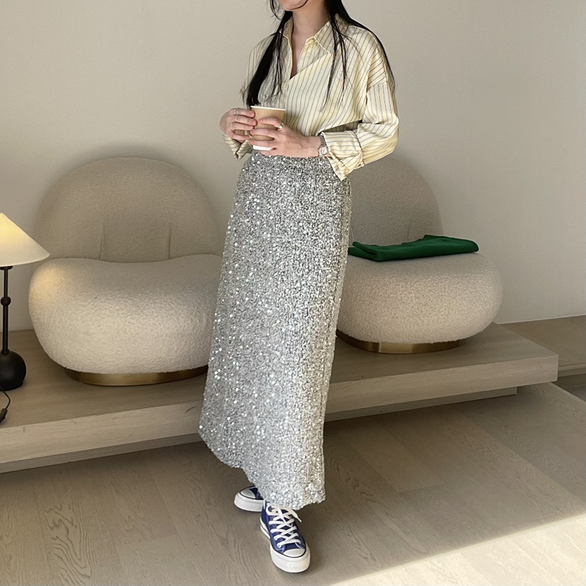ALLVIBE韓國直郵㊣女裝新款職業25春夏時尚人氣熱賣推薦長裙ALLVIBE長裙