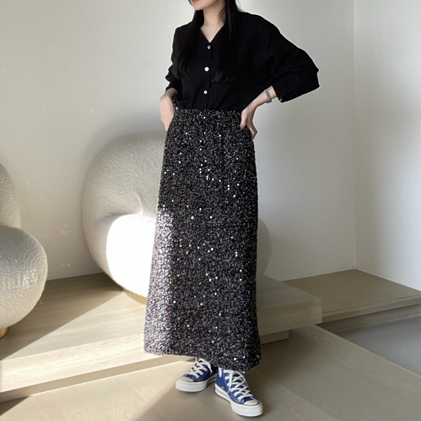 ALLVIBE韓國直郵㊣女裝新款職業25春夏時尚人氣熱賣推薦長裙ALLVIBE長裙