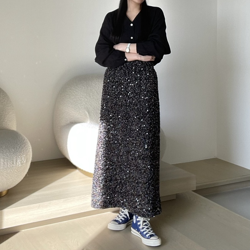 ALLVIBE韓國直郵㊣女裝新款職業25春夏時尚人氣熱賣推薦長裙ALLVIBE長裙