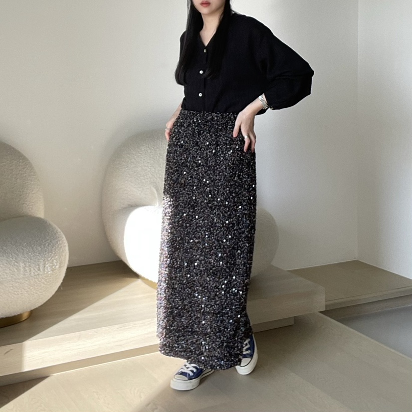 ALLVIBE韓國直郵㊣女裝新款職業25春夏時尚人氣熱賣推薦長裙ALLVIBE長裙