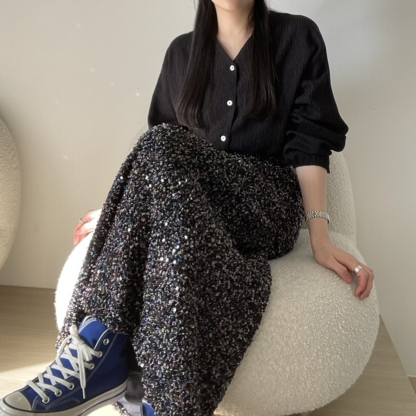 ALLVIBE韓國直郵㊣女裝新款職業25春夏時尚人氣熱賣推薦長裙ALLVIBE長裙