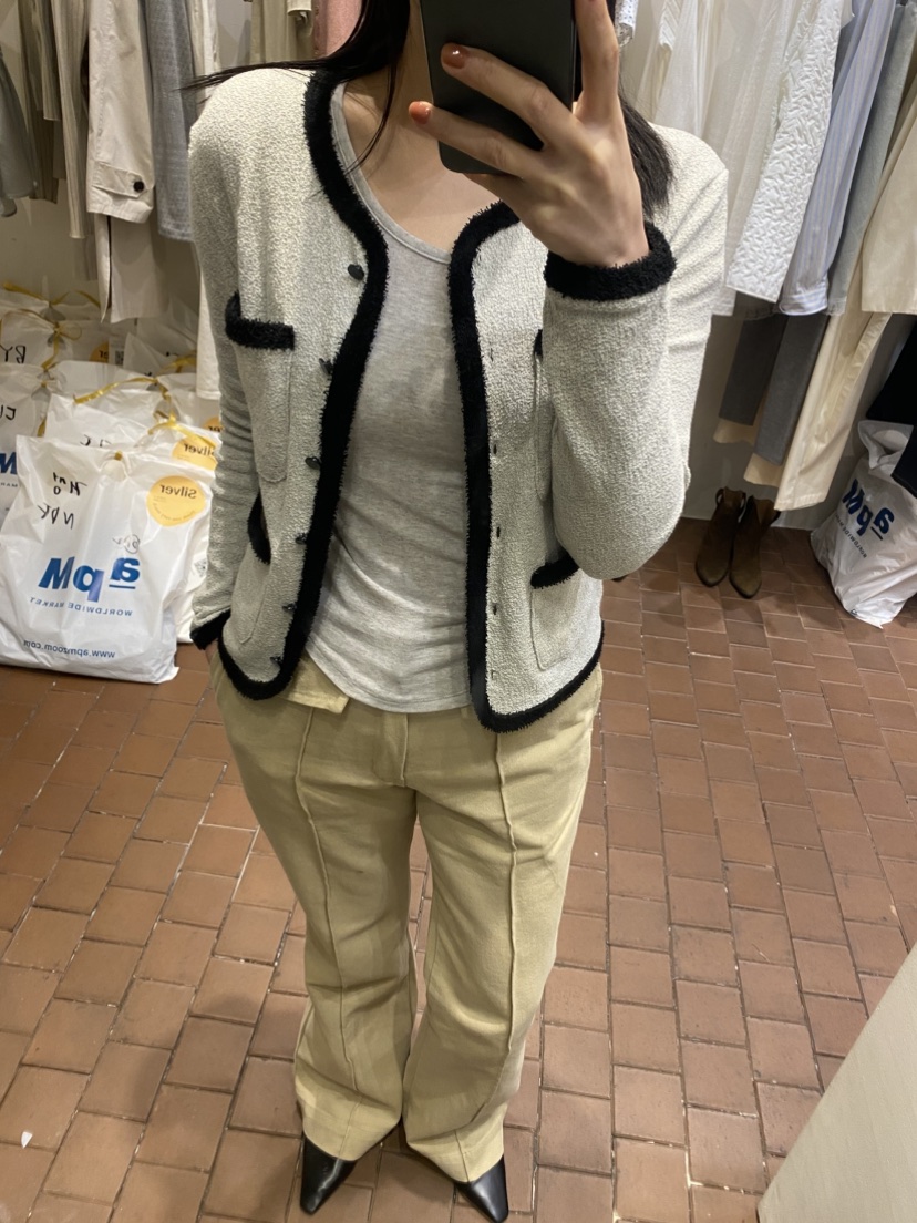 SILVER韓國㊣直郵東大門代購女裝新品25春夏針織衫毛圈布開衫GLAD SOME針織衫