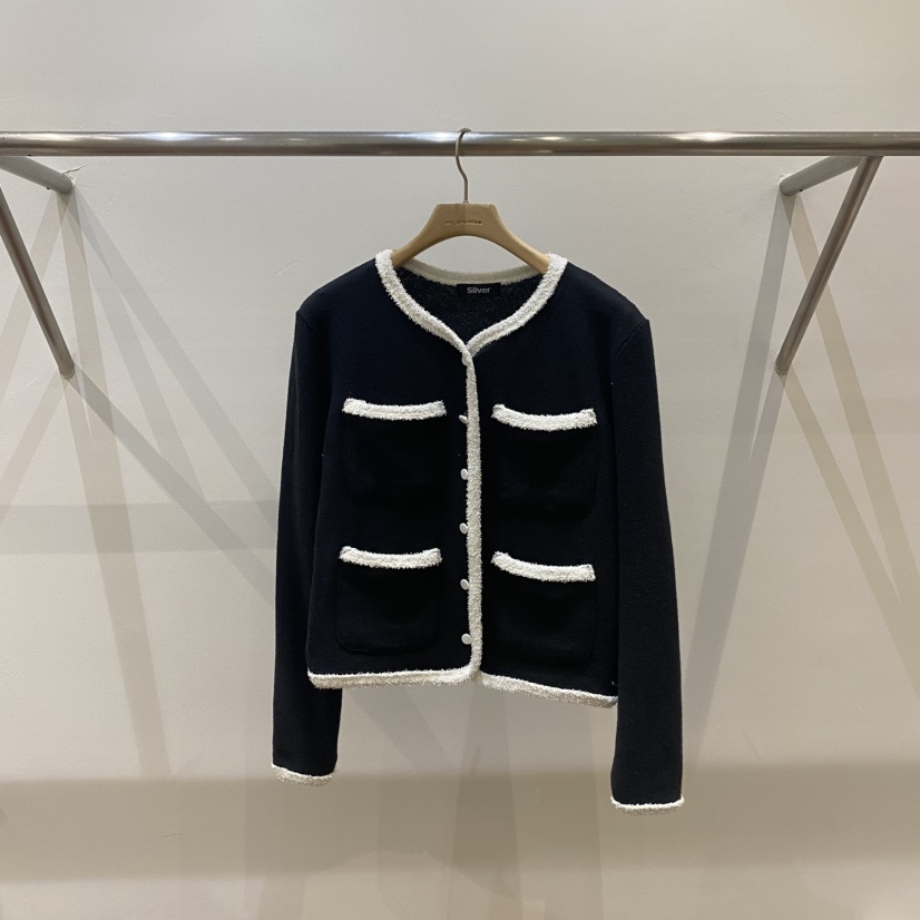 SILVER韓國㊣直郵東大門代購女裝新品25春夏針織衫毛圈布開衫GLAD SOME針織衫圖色3