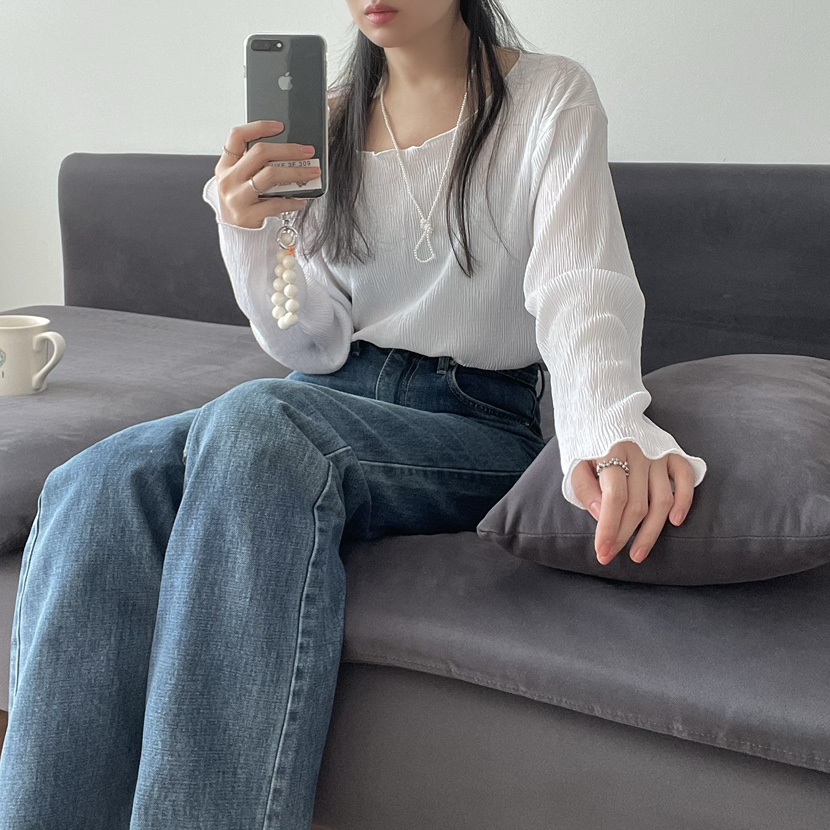 ALLVIBE韓國㊣直郵東大門代購女裝新品時尚職業推薦長袖T恤ALLVIBE長袖T恤
