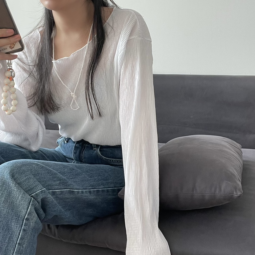 ALLVIBE韓國㊣直郵東大門代購女裝新品時尚職業推薦長袖T恤ALLVIBE長袖T恤