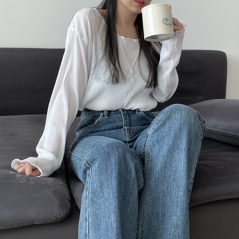 ALLVIBE韓國㊣直郵東大門代購女裝新品時尚職業推薦長袖T恤ALLVIBE長袖T恤