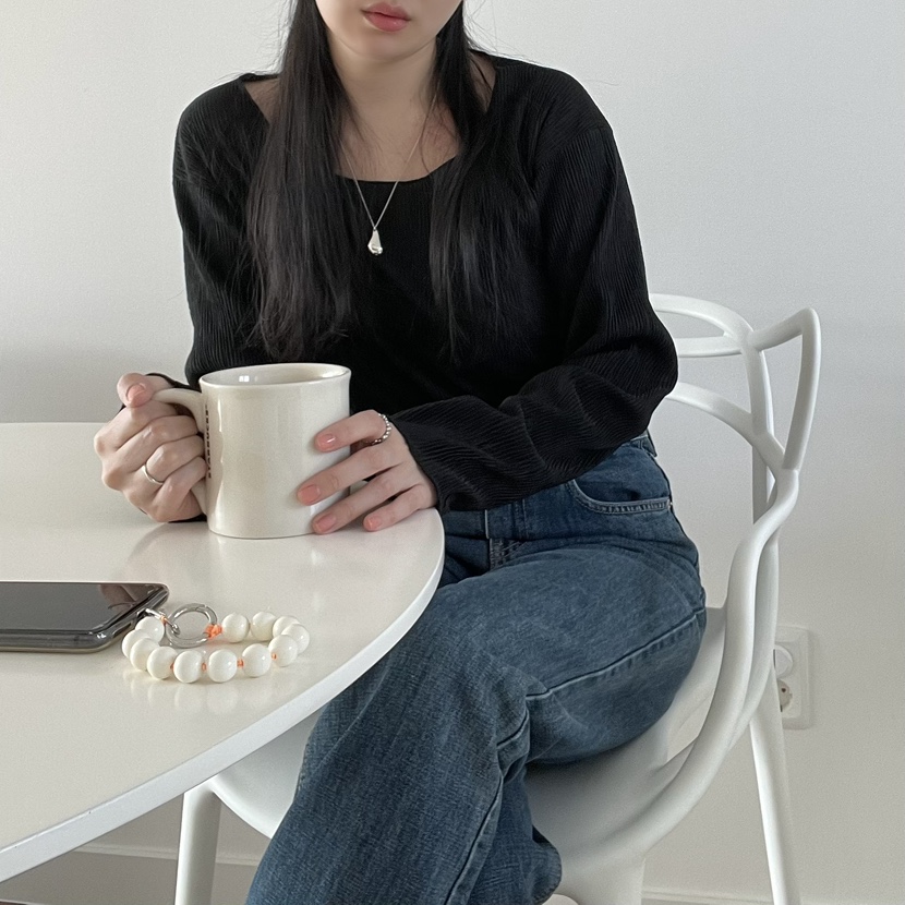 ALLVIBE韓國㊣直郵東大門代購女裝新品時尚職業推薦長袖T恤ALLVIBE長袖T恤