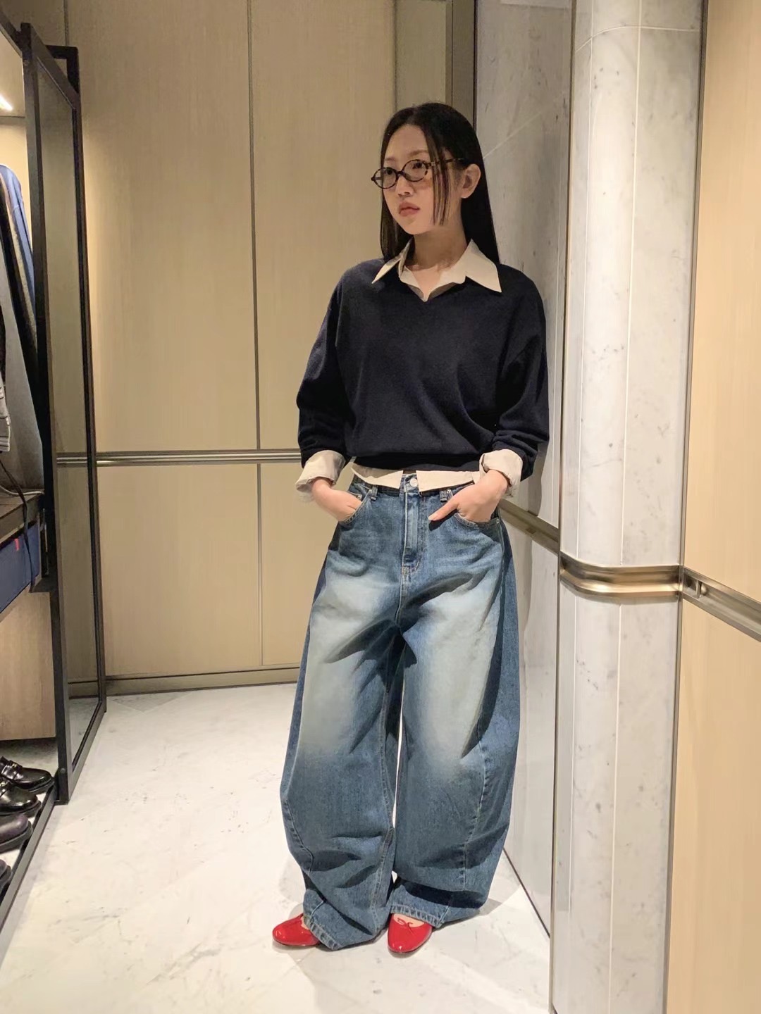 FORMAL韓國㊣直郵東大門代購女裝新品時尚人氣推薦25春夏牛仔褲FORMAL牛仔褲