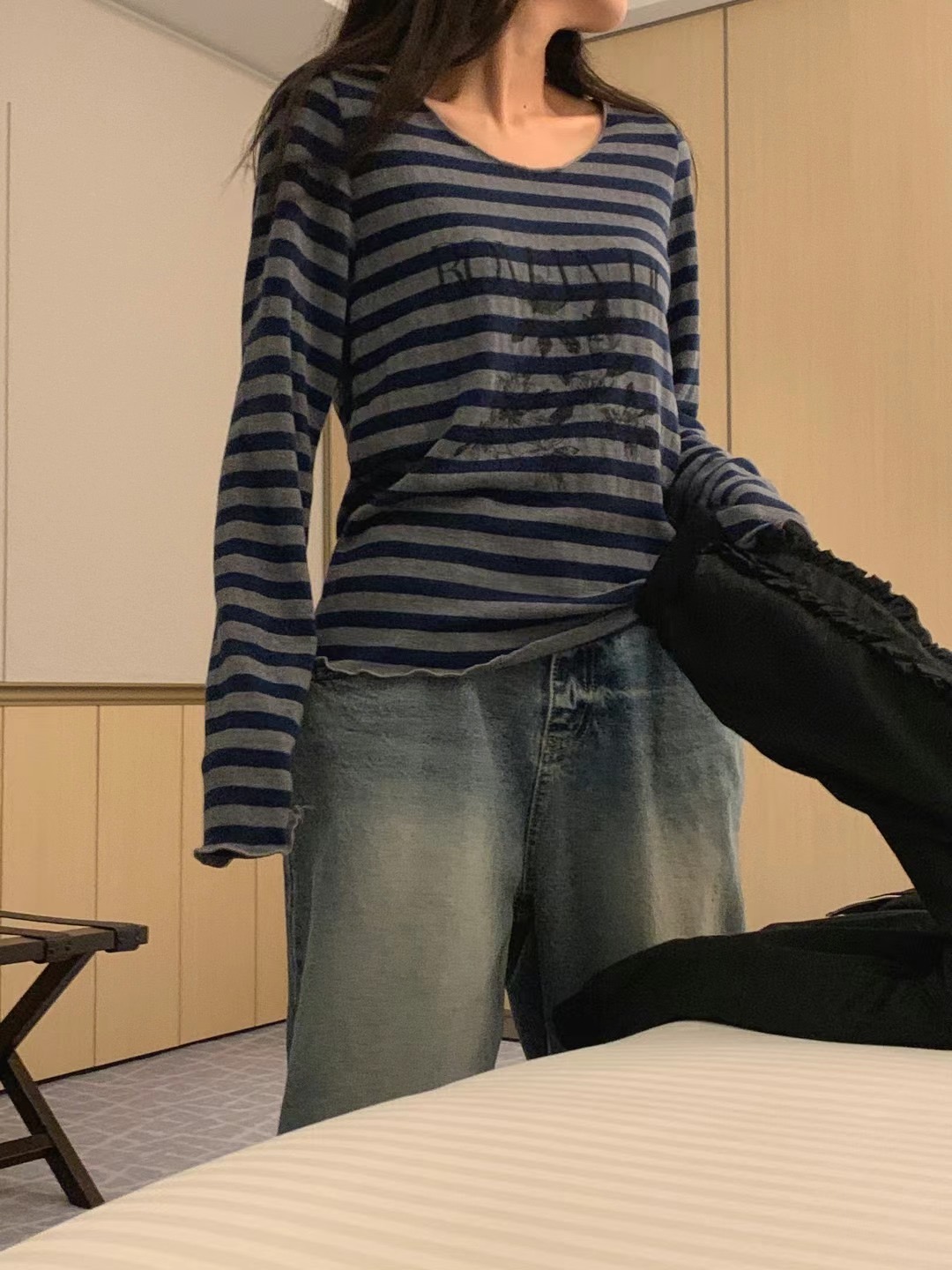 FORMAL韓國㊣直郵東大門代購女裝新款職業人氣休閑25春夏長袖T恤FORMAL長袖T恤