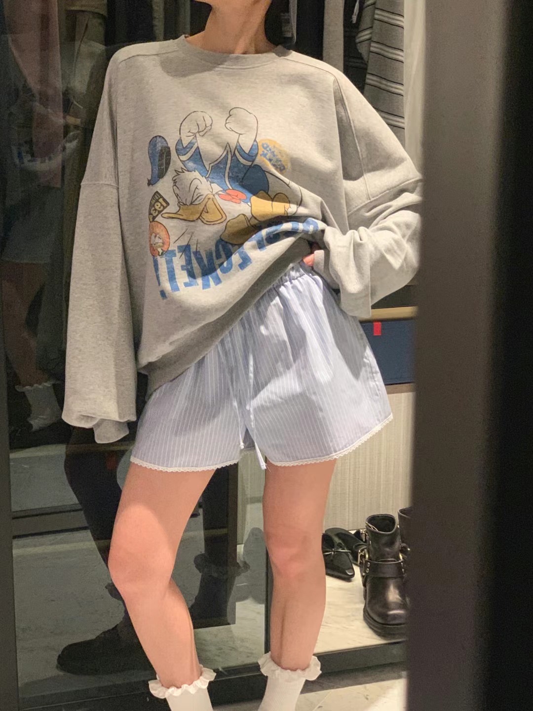 FORMAL直郵韓國代購㊣女裝新款推薦人氣25春夏休閑時尚衛衣鴨FORMAL衛衣圖色2