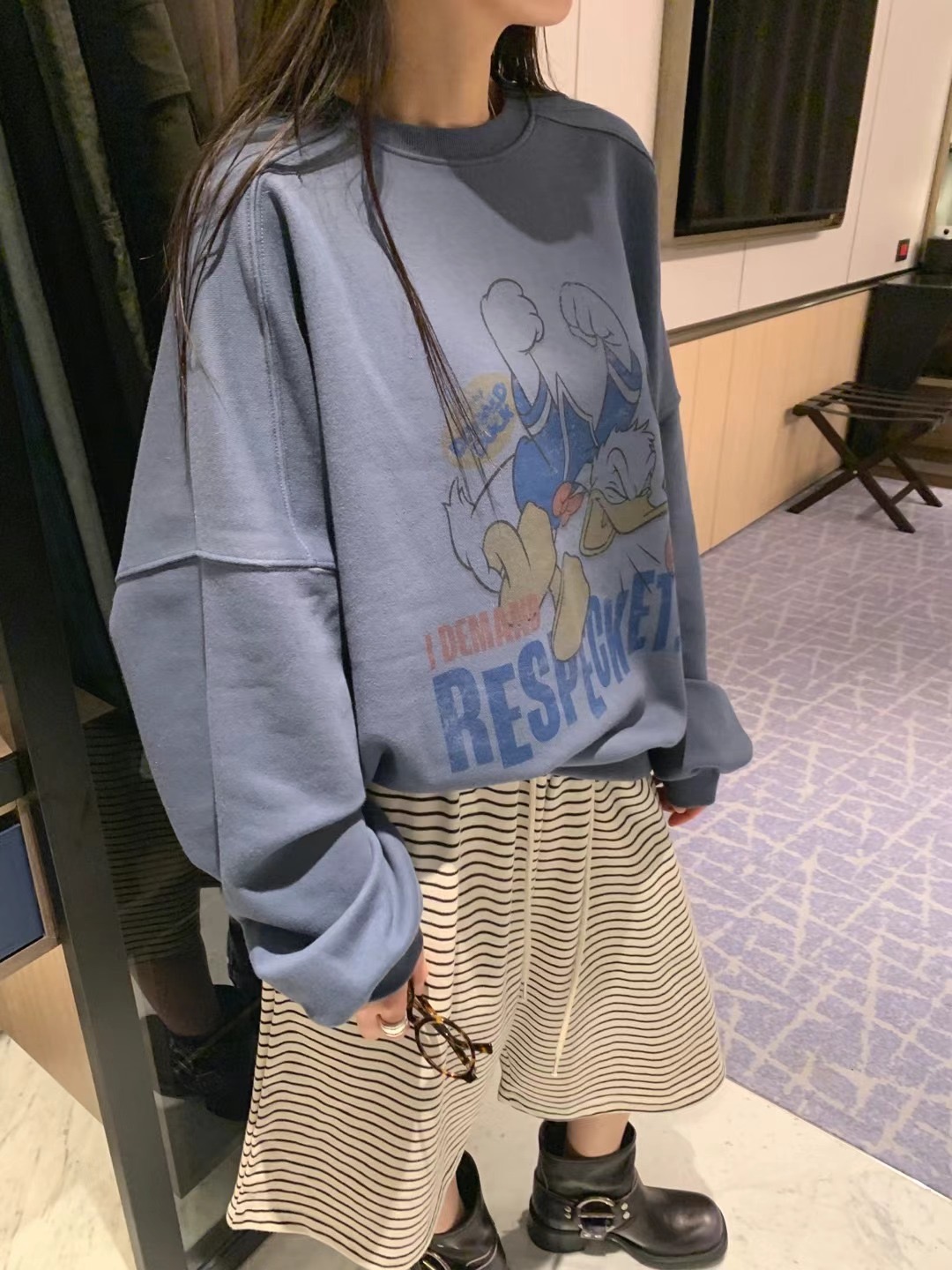 FORMAL直郵韓國代購㊣女裝新款推薦人氣25春夏休閑時尚衛衣鴨FORMAL衛衣圖色3