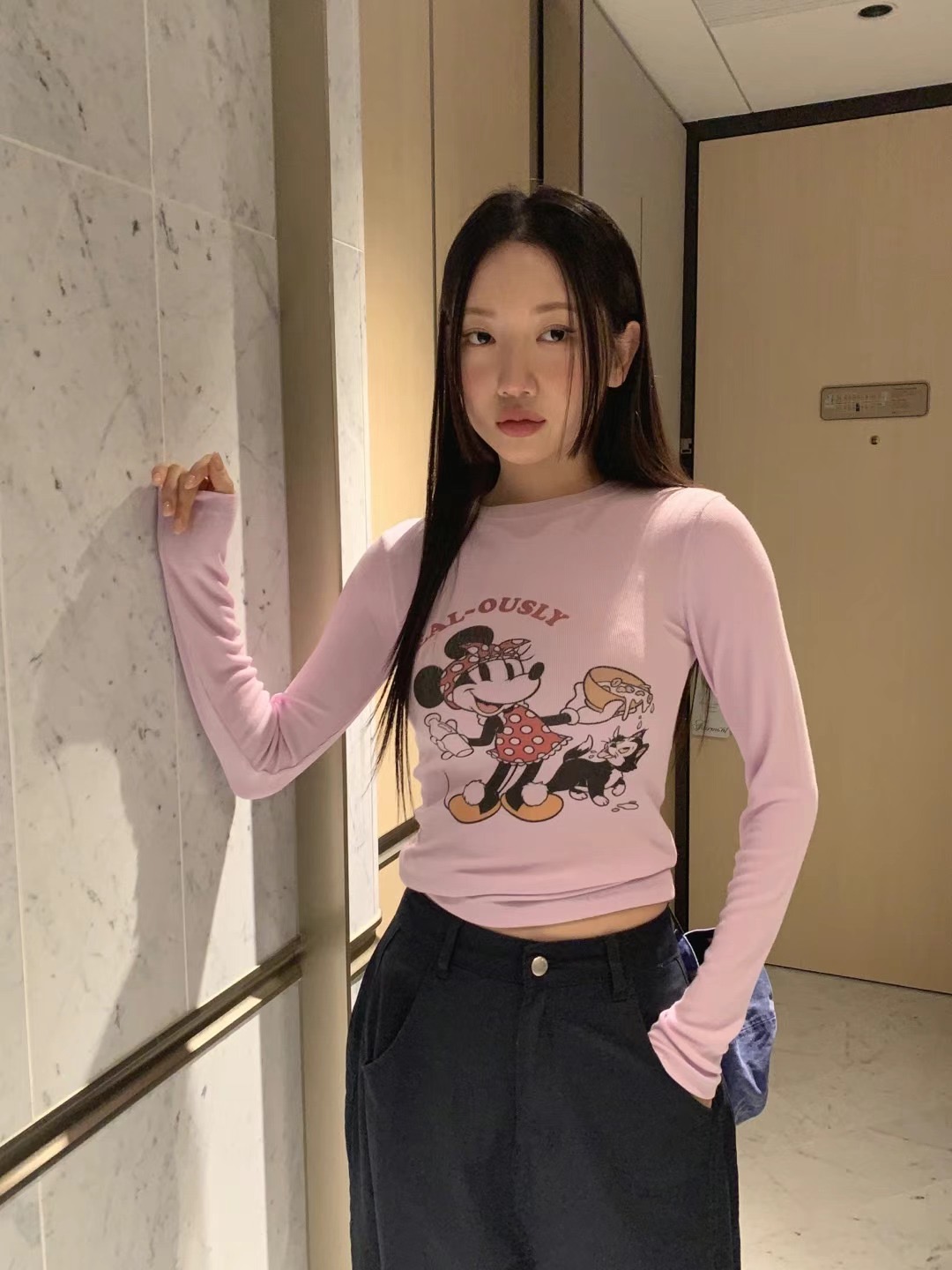 FORMAL韓國㊣直郵東大門代購女裝新品25春夏推薦職業長袖T恤FORMAL長袖T恤
