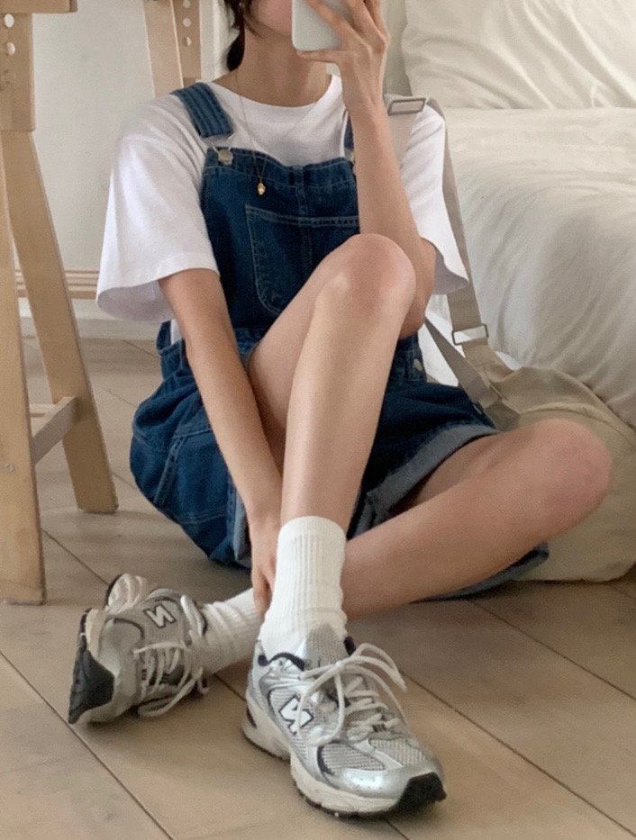 WOOD直郵韓國代購㊣女裝新款推薦職業休閑25春夏背帶褲工裝褲WOOD背帶褲