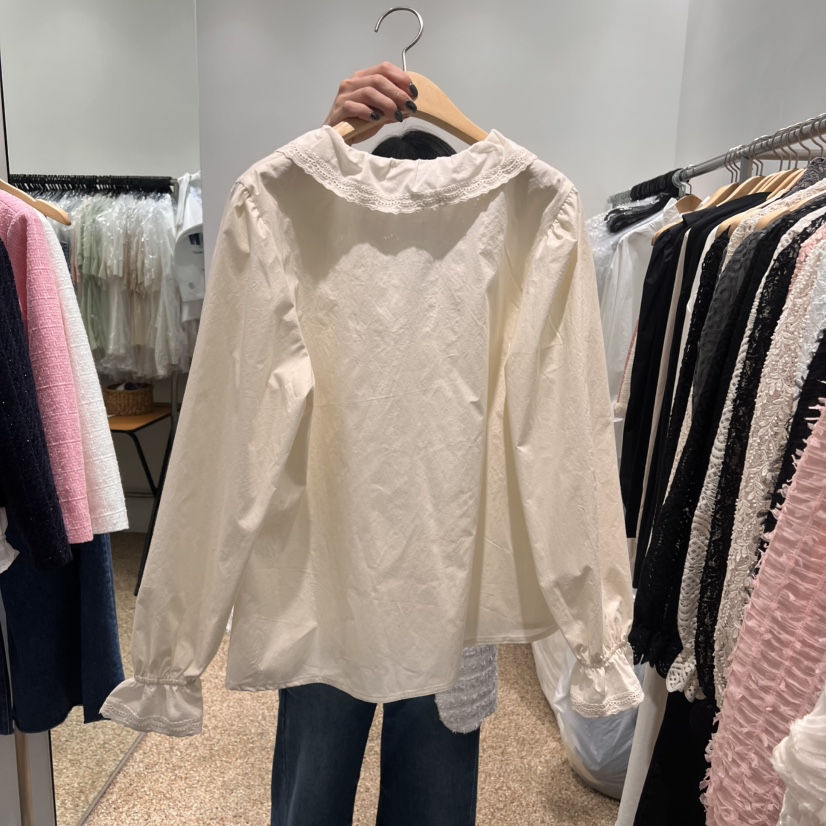 A韓國直郵㊣女裝新品時尚推薦熱賣休閑人氣25春夏襯衫蕾絲衫A STORE襯衫/蕾絲衫