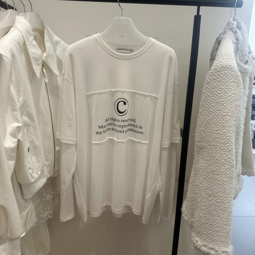 WE ARE/WELOVER直郵韓國代購㊣女裝新品時尚人氣休閑長袖T恤SHOP_WE ARE長袖T恤