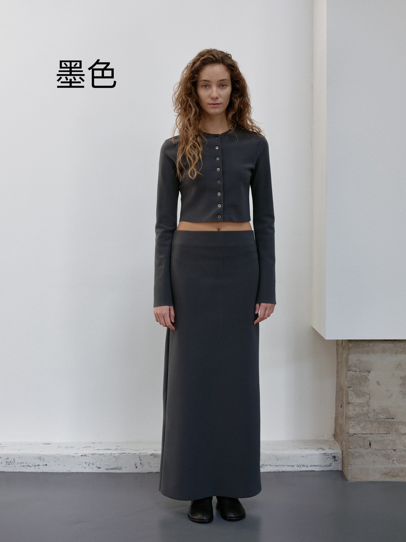 VEGETABLE韓國㊣直郵東大門代購女裝新品職業時尚休閑熱賣長裙ROUNDER長裙圖色1