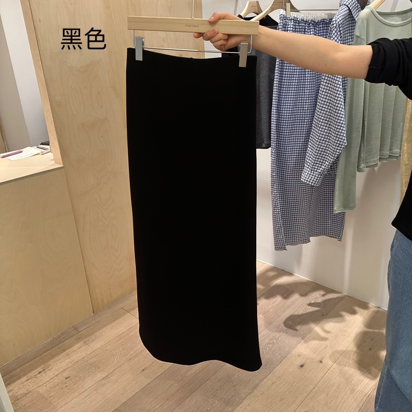 VEGETABLE韓國㊣直郵東大門代購女裝新品職業時尚休閑熱賣長裙ROUNDER長裙圖色2