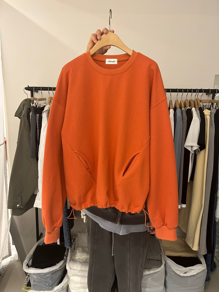 AS THOUGHT韓國直郵㊣東大門實拍女裝新品25春夏休閑衛衣口袋AS THOUGHT衛衣圖色2