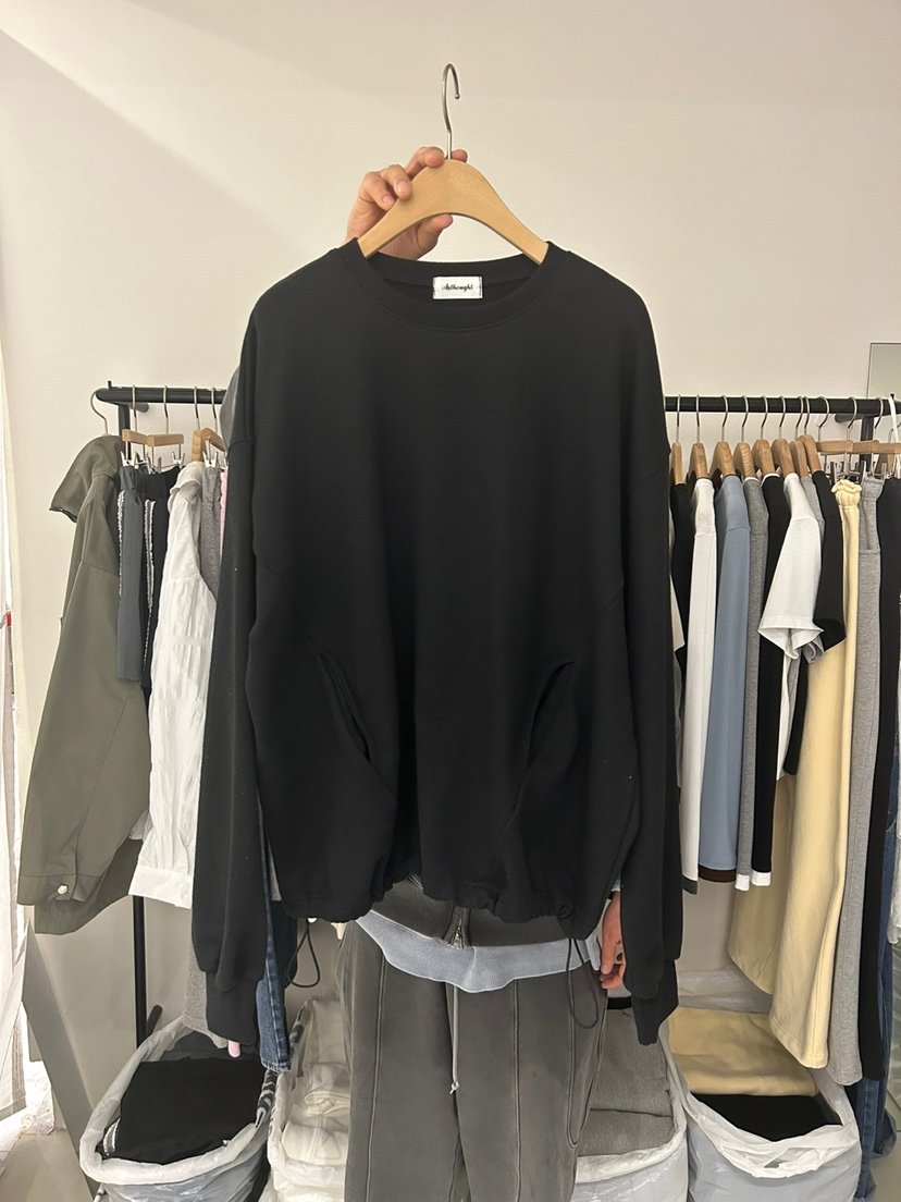 AS THOUGHT韓國直郵㊣東大門實拍女裝新品25春夏休閑衛衣口袋AS THOUGHT衛衣圖色4