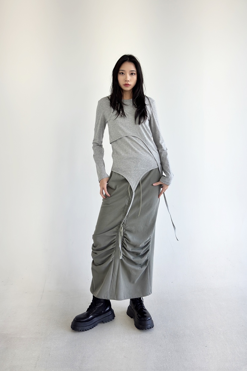 NOV7韓國直郵㊣東大門實拍女裝新品25春夏時尚推薦職業長裙the ebony eyes/NOV7長裙