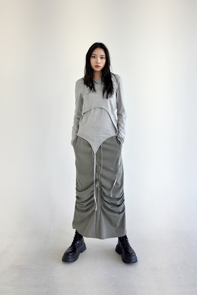 NOV7韓國直郵㊣東大門實拍女裝新品25春夏時尚推薦職業長裙the ebony eyes/NOV7長裙