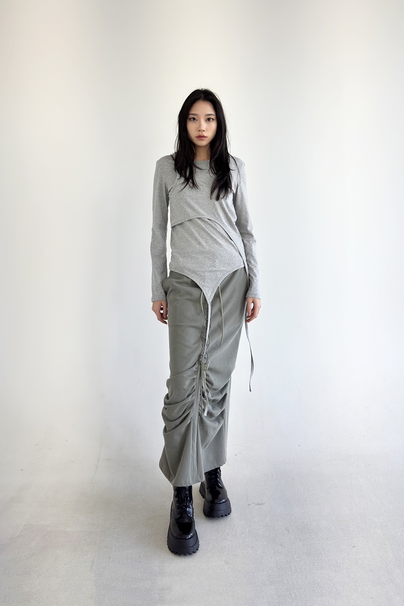 NOV7韓國直郵㊣東大門實拍女裝新品25春夏時尚推薦職業長裙the ebony eyes/NOV7長裙