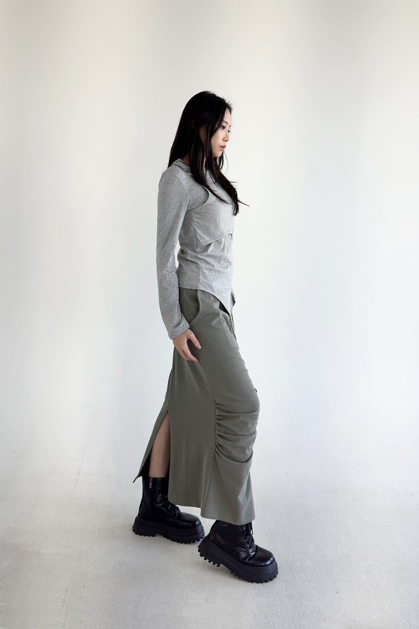 NOV7韓國直郵㊣東大門實拍女裝新品25春夏時尚推薦職業長裙the ebony eyes/NOV7長裙