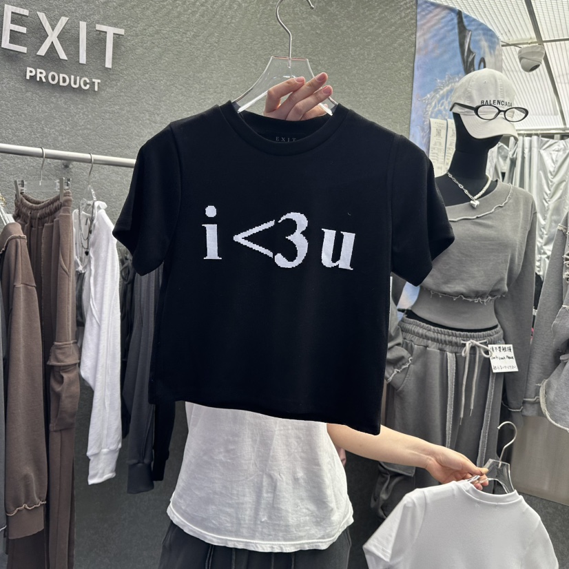 EXIT直郵韓國代購㊣女裝新款時尚人氣休閑推薦25春夏職業T恤EXITT恤圖色2