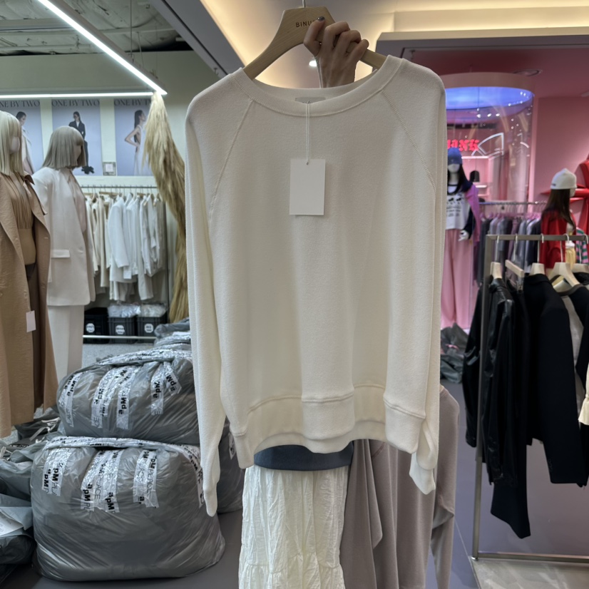 BINUS韓國直郵㊣東大門實拍女裝新品熱賣25春夏職業休閑衛衣BINUS衛衣圖色2