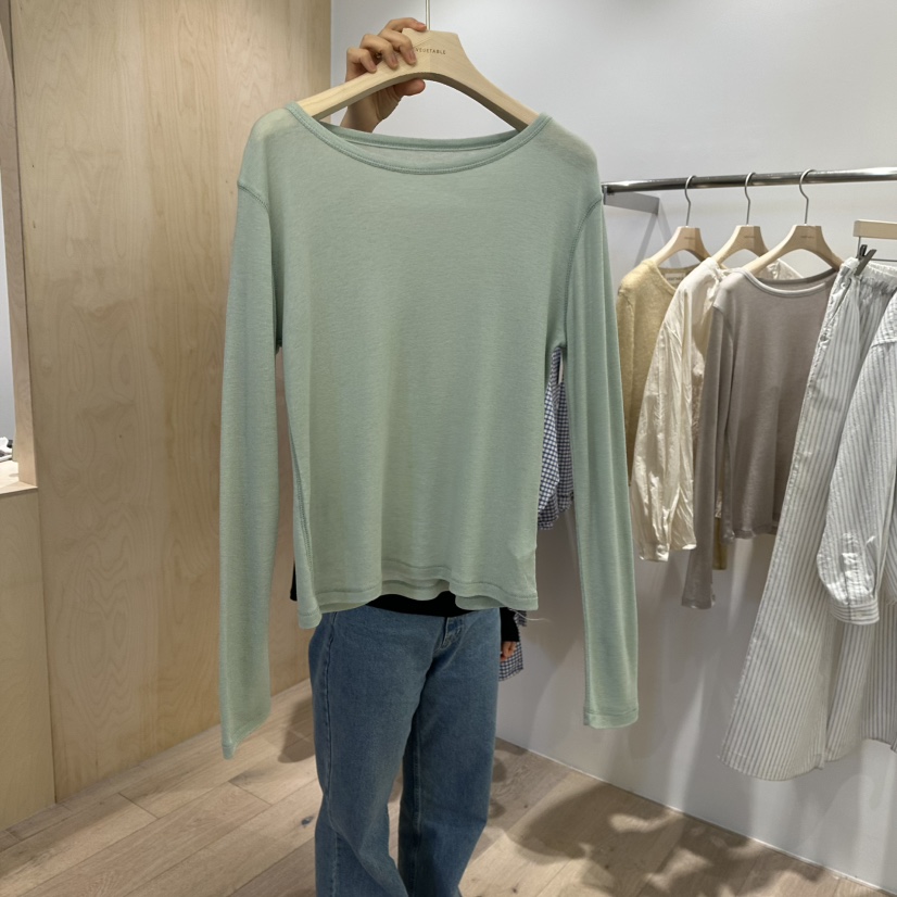 VEGETABLE韓國㊣直郵東大門代購女裝新款時尚25春夏長袖T恤VEGETABLE長袖T恤圖色3