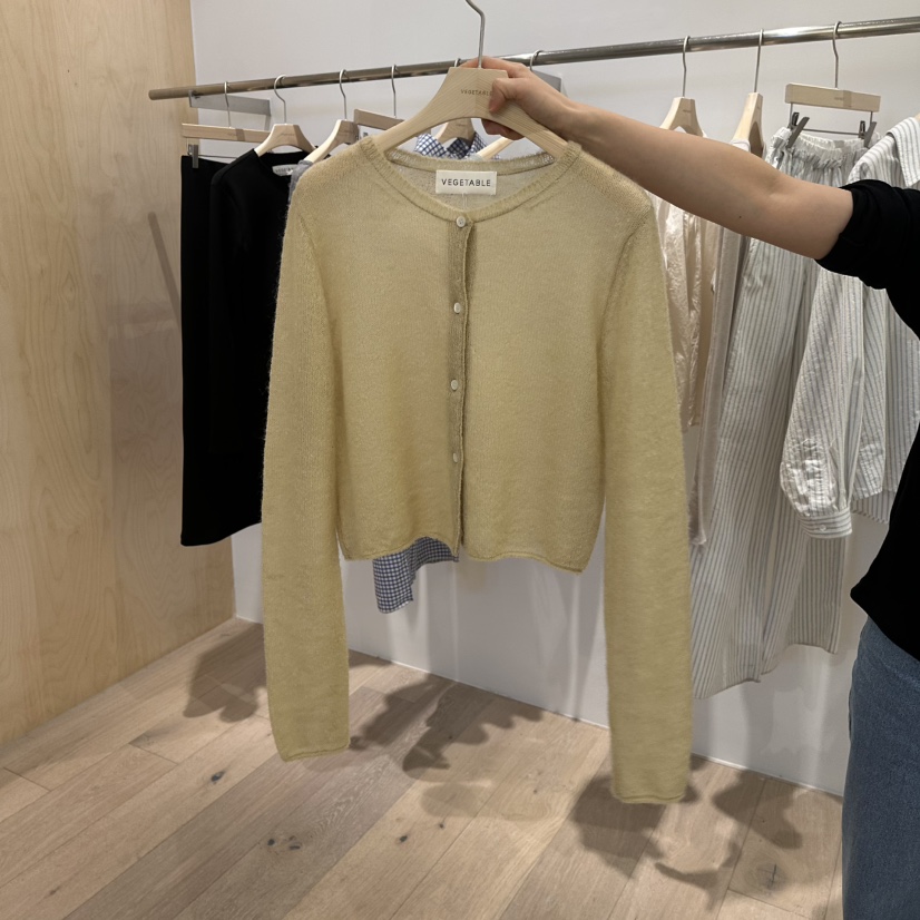 VEGETABLE直郵韓國代購㊣女裝新款熱賣時尚職業25春夏針織衫ROUNDER針織衫圖色1