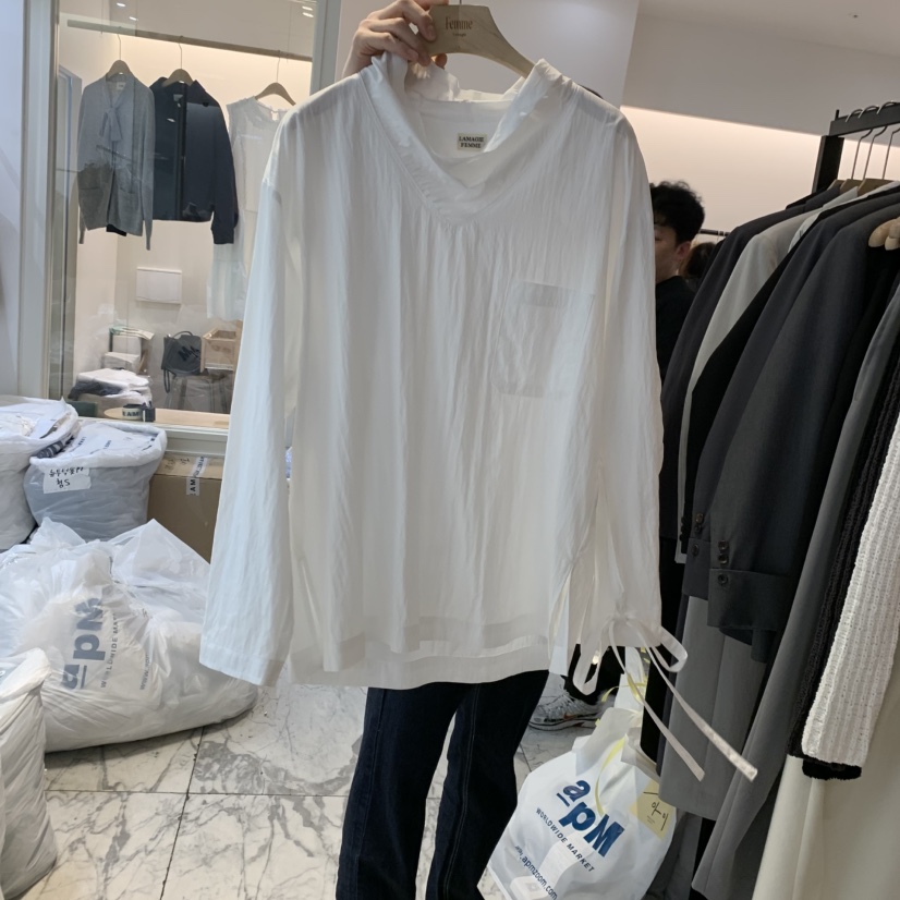 LA MAGIE FEMME韓國直郵㊣女裝新品熱賣職業25春夏襯衫蕾絲衫Lamagie Femme襯衫/蕾絲衫