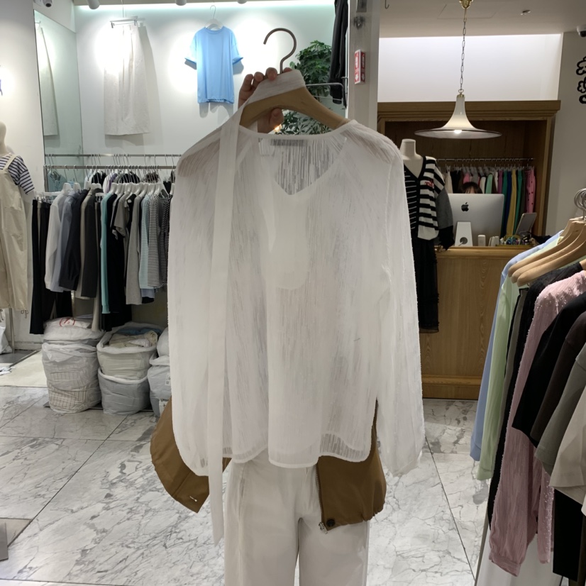 ADELINE韓國㊣直郵東大門代購女裝新品職業休閑時尚襯衫蕾絲衫ADELINE襯衫/蕾絲衫