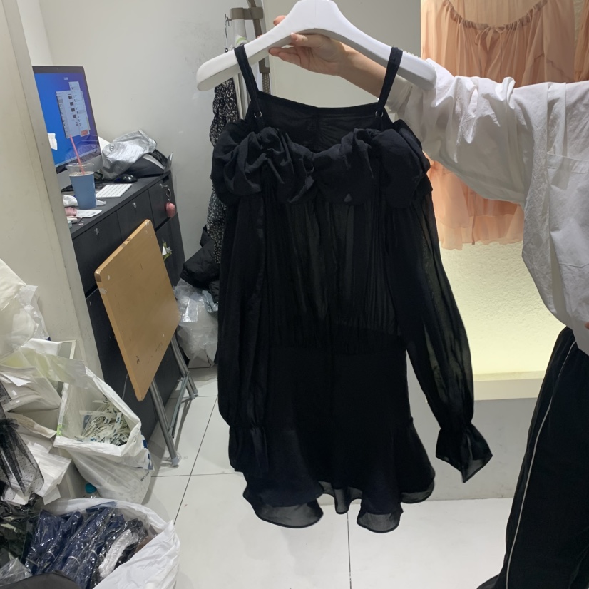 TYCHE韓國㊣直郵東大門代購女裝新品熱賣25春夏職業時尚連衣裙TYCHE連衣裙