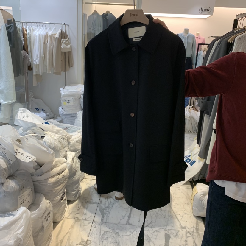 LA MAGIE FEMME韓國直郵㊣東大門實拍女裝新品推薦夾克含腰帶Lamagie Femme夾克圖色3