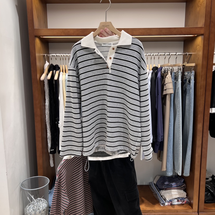 THE CAMEL韓國直郵㊣東大門實拍女裝新款人氣長袖T恤the came_l 家長袖T恤圖色3