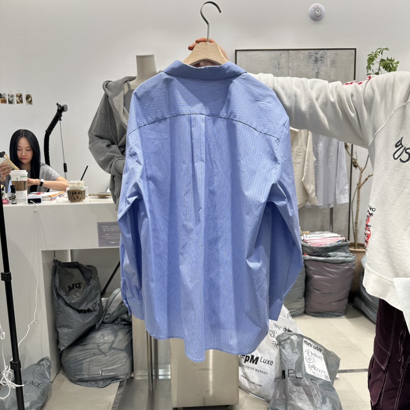 HONG.U韓國㊣直郵東大門代購女裝新款職業休閑25春夏襯衫蕾絲衫HONG.U襯衫/蕾絲衫