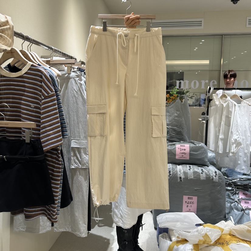 MOREMORE韓國直郵㊣東大門實拍女裝新品職業時尚休閑褲奶油色more more休閑褲圖色1