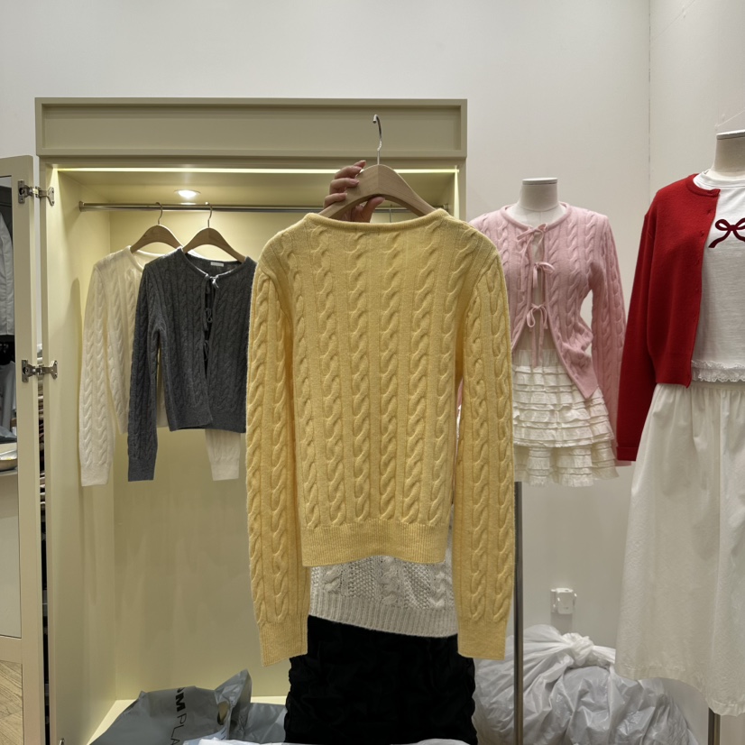 FURE韓國直郵㊣東大門實拍女裝新款人氣25春夏職業休閑針織衫Remaking/URBANSTORY針織衫