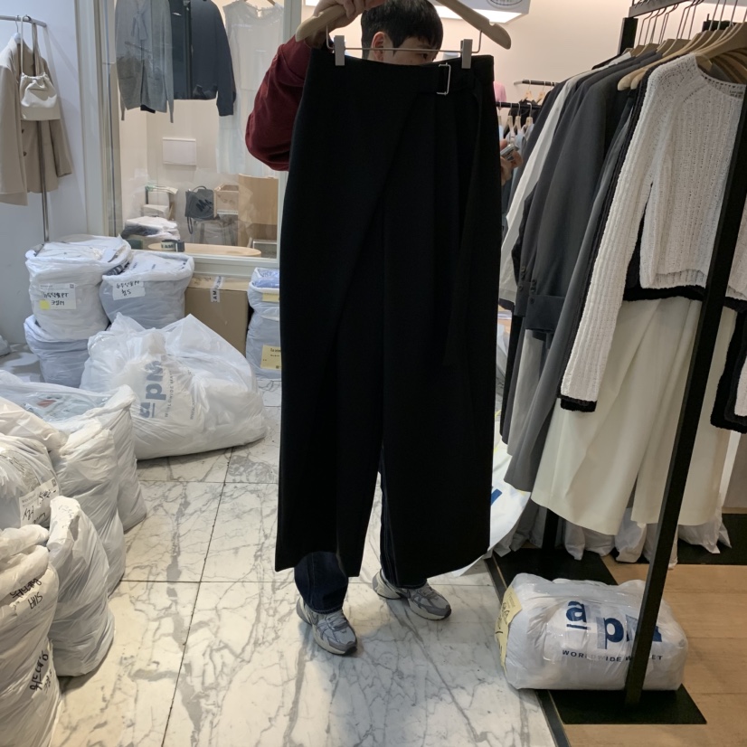 LA MAGIE FEMME韓國直郵㊣東大門實拍女裝新款職業休閑褲含腰帶Lamagie Femme休閑褲圖色4