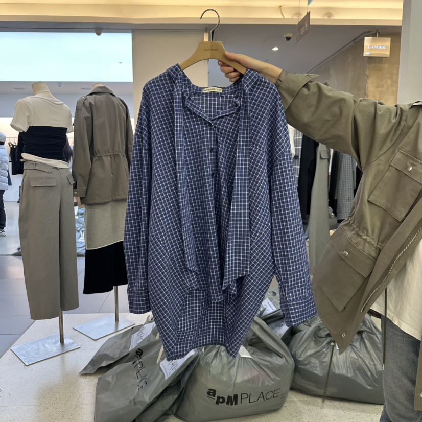 SANDALWOOD韓國㊣直郵東大門代購女裝新品25春夏襯衫蕾絲衫SANDALWOOD襯衫/蕾絲衫