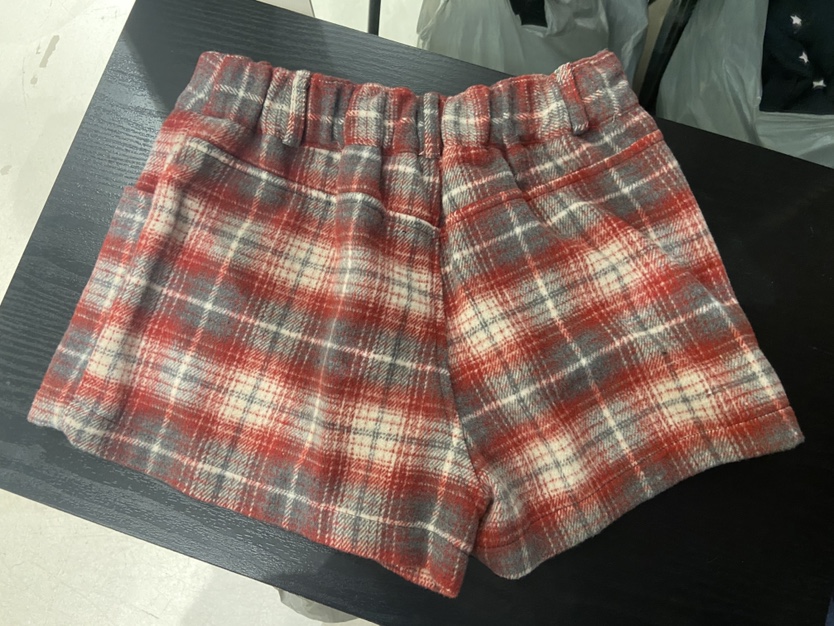 KIKI韓國直郵㊣東大門實拍女裝新品職業休閑時尚熱賣短褲格紋KIKI短褲