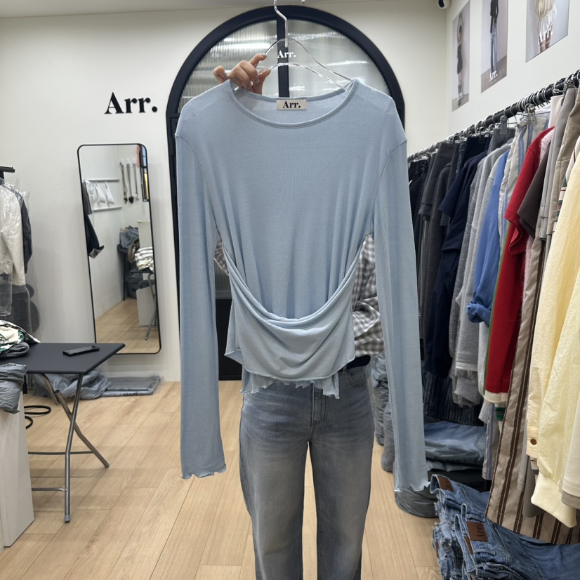 ARR韓國㊣直郵東大門代購女裝新品熱賣人氣休閑推薦長袖T恤ARR長袖T恤