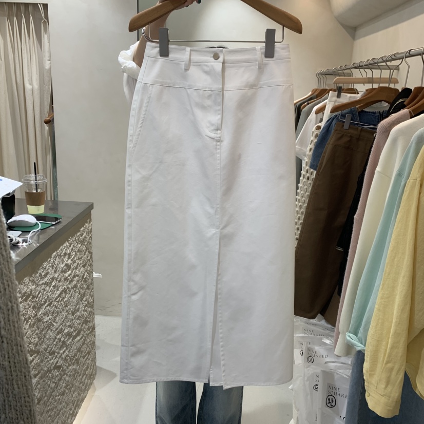 NINESQUARED韓國直郵㊣女裝新品人氣休閑25春夏半身裙中短裙NINESQUARED半身裙/中短裙圖色1