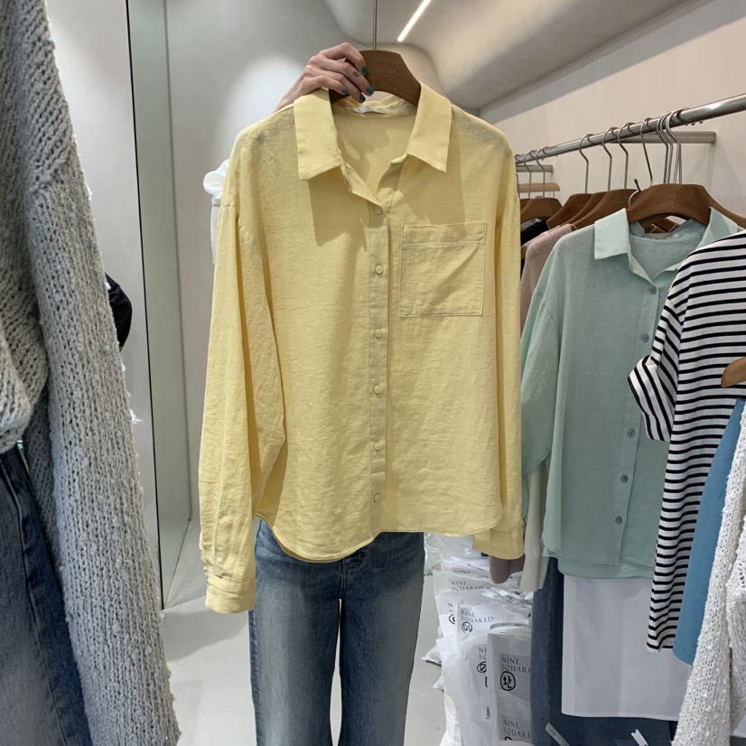 NINESQUARED韓國㊣直郵東大門代購女裝新品時尚25春夏襯衫蕾絲衫NINESQUARED襯衫/蕾絲衫圖色2
