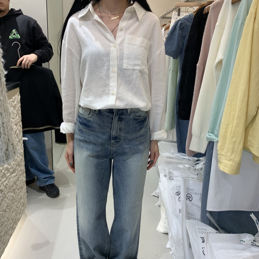 NINESQUARED韓國㊣直郵東大門代購女裝新品時尚25春夏襯衫蕾絲衫NINESQUARED襯衫/蕾絲衫圖色4