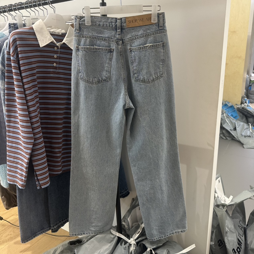 WE ARE/WELOVER韓國直郵㊣東大門實拍女裝新品時尚牛仔褲SHOP_WE ARE牛仔褲