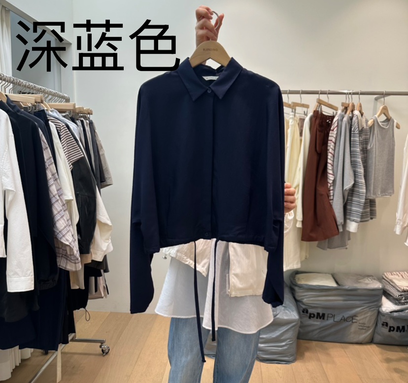 BLENDING-p韓國直郵㊣女裝新品熱賣人氣推薦職業襯衫蕾絲衫BLENDING襯衫/蕾絲衫圖色2