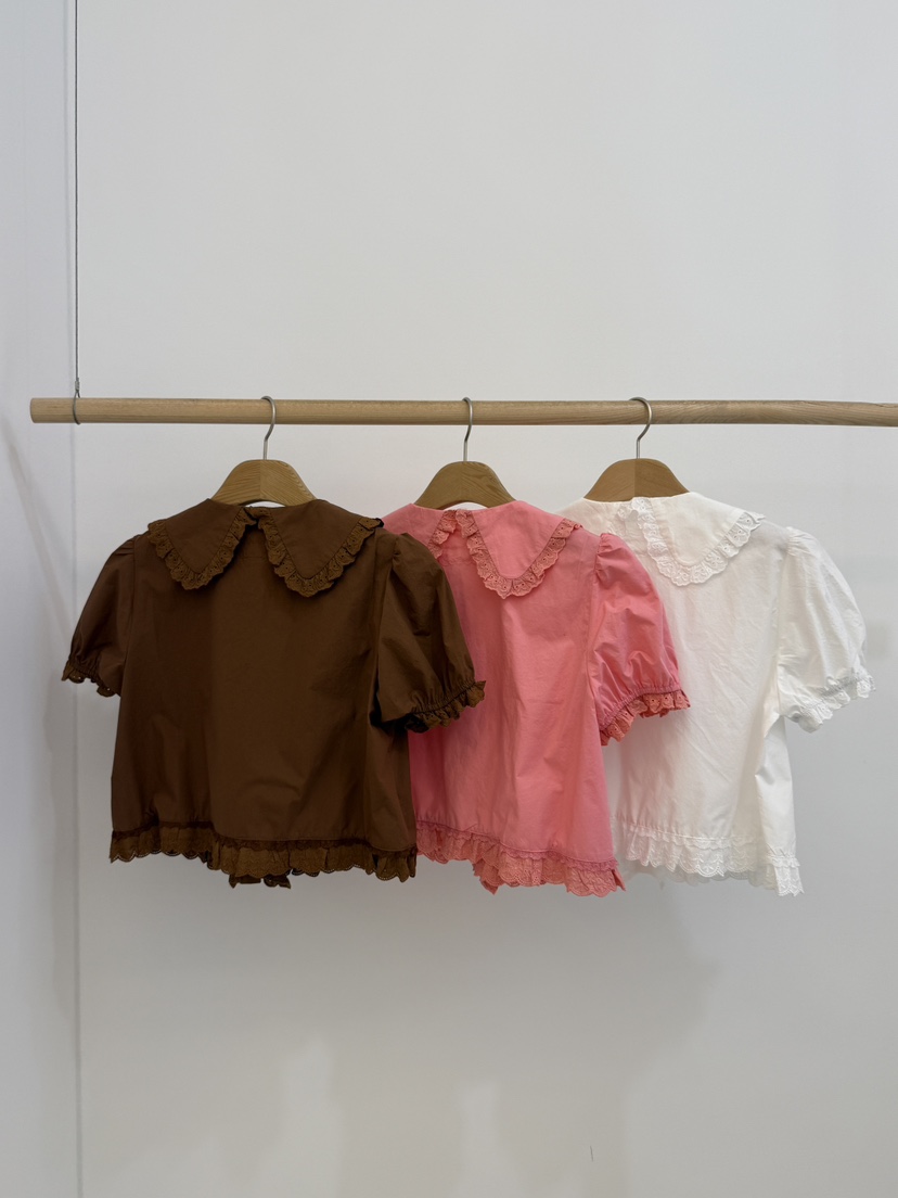 BY CHAPTER韓國㊣直郵東大門代購女裝新品休閑職業襯衫蕾絲衫Chapter襯衫/蕾絲衫